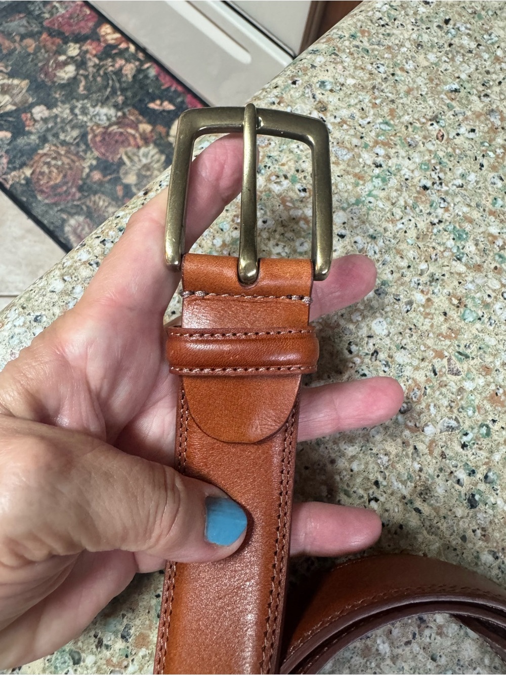 Bosca Men's Classic Tan Leather Belt -